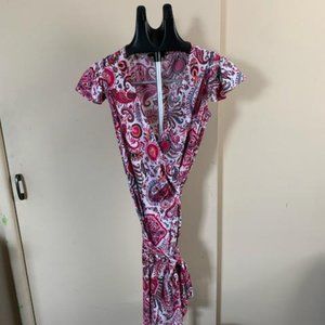 Tahari Paisley Wrap Dress